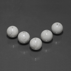 Pedras preciosas de howlita branco natural de  ct, esfera / bola, opaco