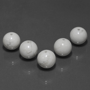 Pedras preciosas de howlita branco natural de  ct, esfera / bola, opaco