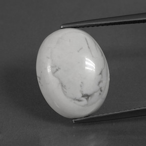 Howlita branco natural 8,19ct, corte oval, opaco
