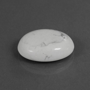 Howlita branco natural 8,19ct, corte oval, opaco