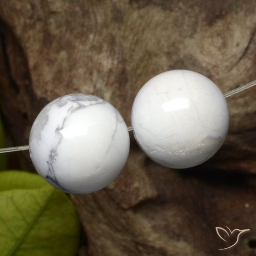 30.18ctw Natural Branco acinzentado Howlita, Esfera / Bola, Opaco