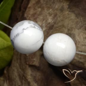 Pedras preciosas de Howlita Branco acinzentado natural de 30.18 ct, Esfera / Bola, Opaco