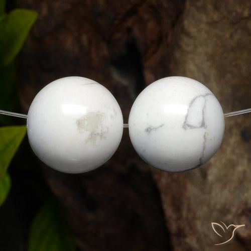 Pedras preciosas de Howlita Branco acinzentado natural de 46.44 ct, Esfera / Bola, Opaco