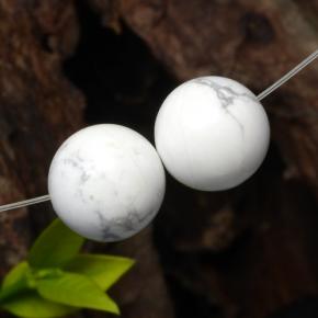 Pedras preciosas de howlita branco natural de 29,43 ct, esfera / bola, opaco