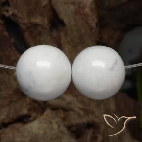 Pedras preciosas de Howlita Branco acinzentado natural de 29.40 ct, Esfera / Bola, Opaco