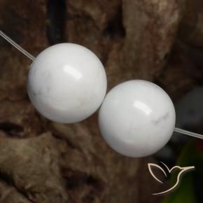 Pedras preciosas de Howlita Branco acinzentado natural de 29.40 ct, Esfera / Bola, Opaco