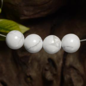 Pedras preciosas de Howlita Branco multicor natural de 18.78 ct, Esfera / Bola, Opaco