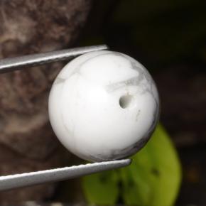 Howlita Branco acinzentado Natural 15.45ct, Esfera / Bola, Opaco