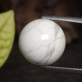 Howlita branco natural 14,75ct, esfera / bola, opaco