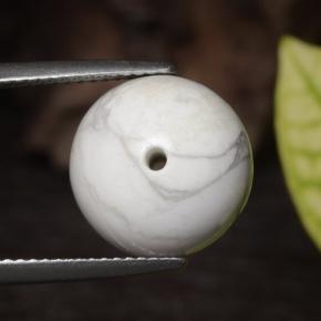 Howlita branco natural 14,75ct, esfera / bola, opaco