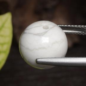 Howlita branco natural 14,75ct, esfera / bola, opaco