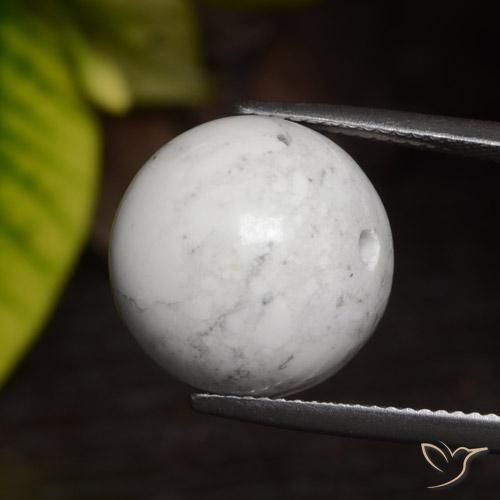 Howlita Branco acinzentado Natural 22.74ct, Esfera / Bola, Opaco