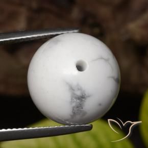 Howlita Branco acinzentado Natural 23.54ct, Esfera / Bola, Opaco