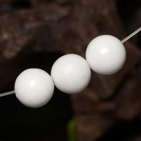 Pedras preciosas de howlita branco natural de 14,13 ct, esfera / bola, opaco