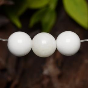 Pedras preciosas de howlita branco natural de 10,77 ct, esfera / bola, opaco