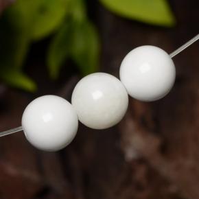 Pedras preciosas de howlita branco natural de 10,77 ct, esfera / bola, opaco