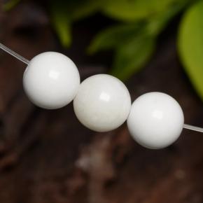 Pedras preciosas de howlita branco natural de 10,77 ct, esfera / bola, opaco