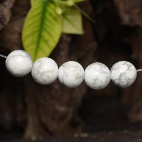 Pedras preciosas de howlita branco natural de 23,00 ct, esfera / bola, opaco