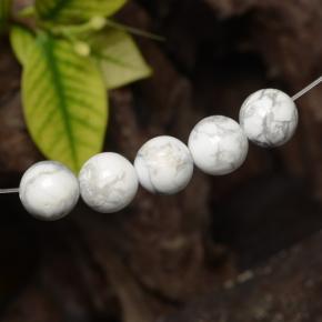 Pedras preciosas de howlita branco natural de 23,00 ct, esfera / bola, opaco