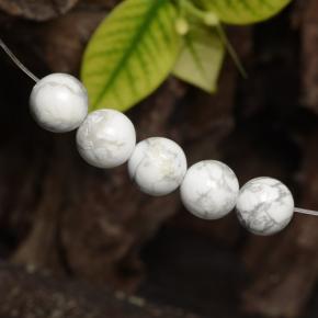 Pedras preciosas de howlita branco natural de 23,00 ct, esfera / bola, opaco