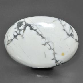 Howlita branco natural 84,13ct, corte oval, opaco
