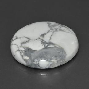Howlita branco natural 62,63ct, corte redondo, opaco