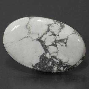 Howlita Branco multicor Natural 121.41ct, Corte Oval, Opaco