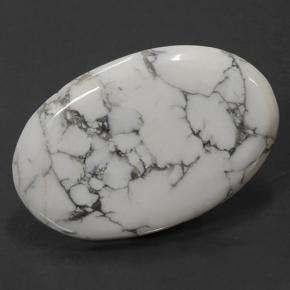 Howlita branco natural 138,01ct, corte oval, opaco