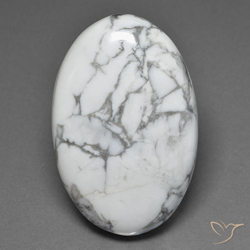 81.32ct Natural Branco acinzentado Howlita, oval, Opaco