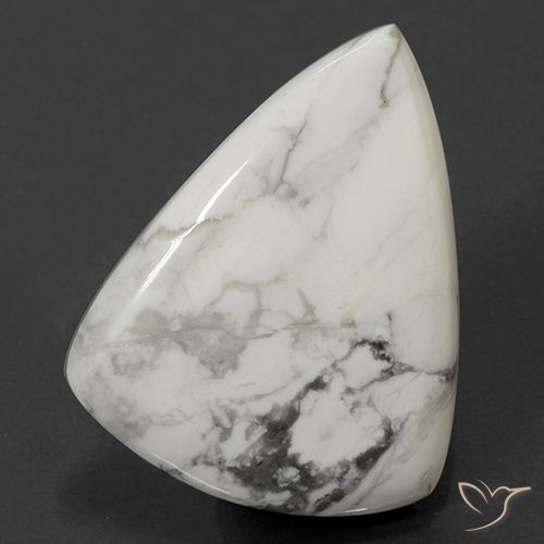 71.74ct Natural Branco acinzentado Howlita, Formato de pêra, Opaco