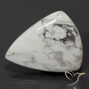Howlita Branco acinzentado Natural 71.74ct, Formato de pêra, Opaco