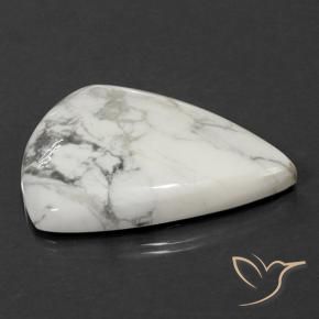 Howlita Branco acinzentado Natural 71.74ct, Formato de pêra, Opaco