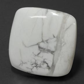 Howlita branco natural 78,87ct, almofada cortada, opaco
