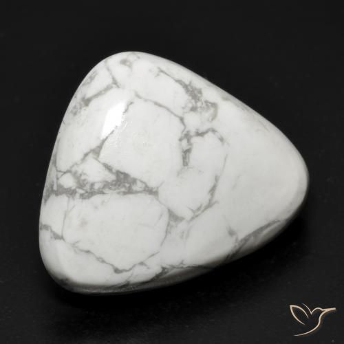 15.63ct Natural Branco acinzentado Howlita, Trilhão, Opaco