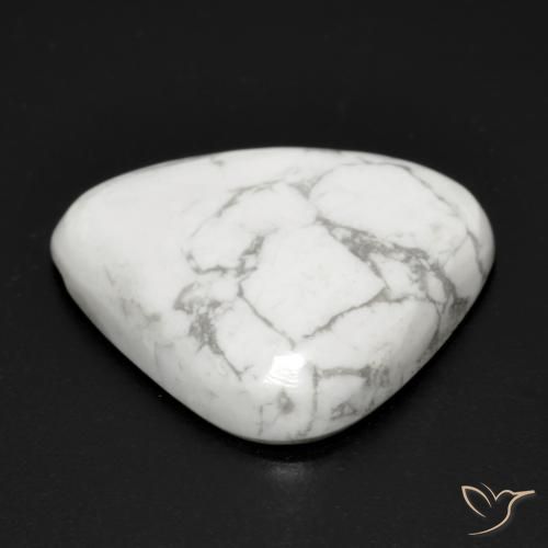 Howlita Branco acinzentado Natural 15.63ct, Trilhão, Opaco