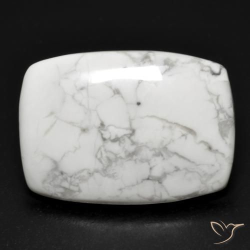 15.83ct Natural Branco acinzentado Howlita, Almofada, Opaco