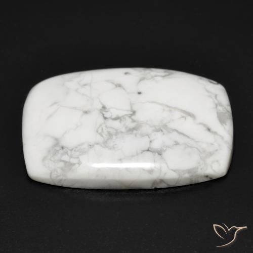 Howlita Branco acinzentado Natural 15.83ct, Almofada, Opaco