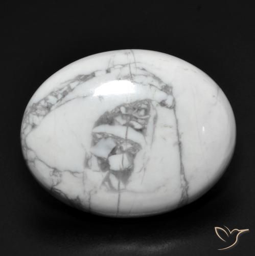 16.71ct Natural Branco acinzentado Howlita, oval, Opaco