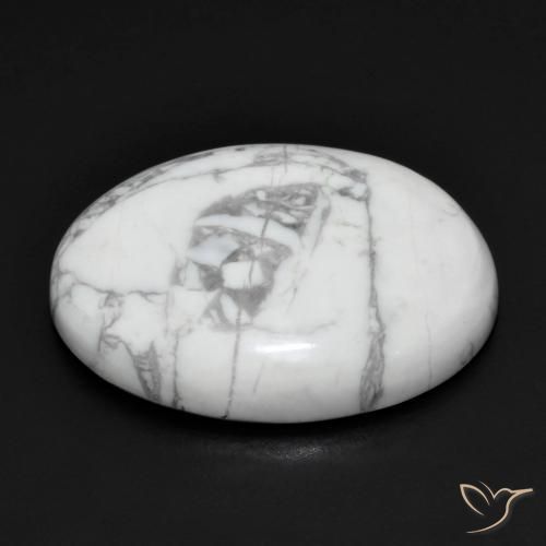 Howlita Branco acinzentado Natural 16.71ct, oval, Opaco