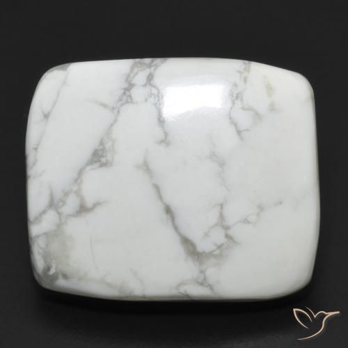 Howlita Branco acinzentado Natural 21.82ct, Almofada, Opaco