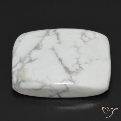Howlita Branco acinzentado Natural 21.82ct, Almofada, Opaco