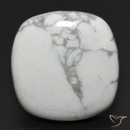 Howlita Branco acinzentado Natural 24.04ct, Almofada, Opaco