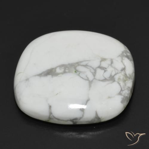 Howlita Branco acinzentado Natural 24.04ct, Almofada, Opaco