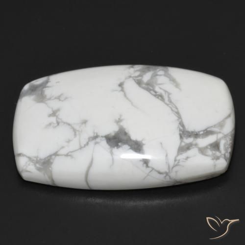 Howlita Branco acinzentado Natural 24.16ct, Almofada, Opaco