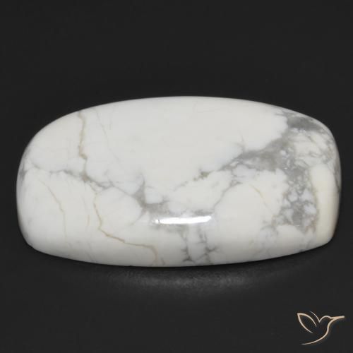 Howlita Branco acinzentado Natural 22.43ct, Almofada, Opaco