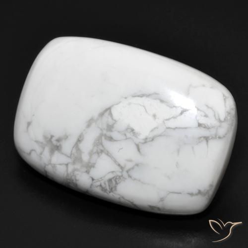 Howlita Branco acinzentado Natural 21.56ct, Almofada, Opaco