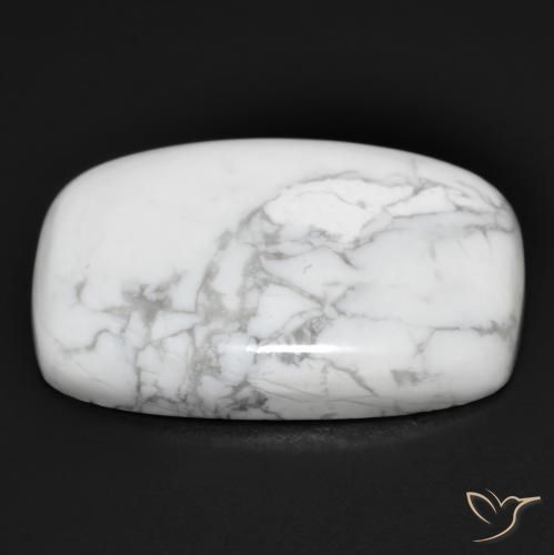 Howlita Branco acinzentado Natural 21.56ct, Almofada, Opaco