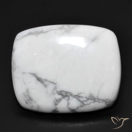 Howlita Branco acinzentado Natural 15.56ct, Almofada, Opaco