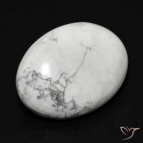 Howlita Branco acinzentado Natural 15.06ct, oval, Opaco