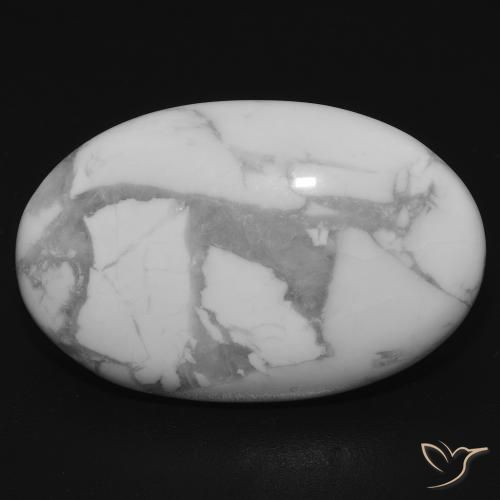 16.11ct Natural Branco acinzentado Howlita, oval, Opaco